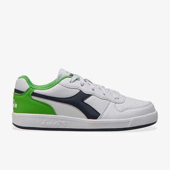 Diadora Playground Gs Biele / Zelene - Detske Tenisky